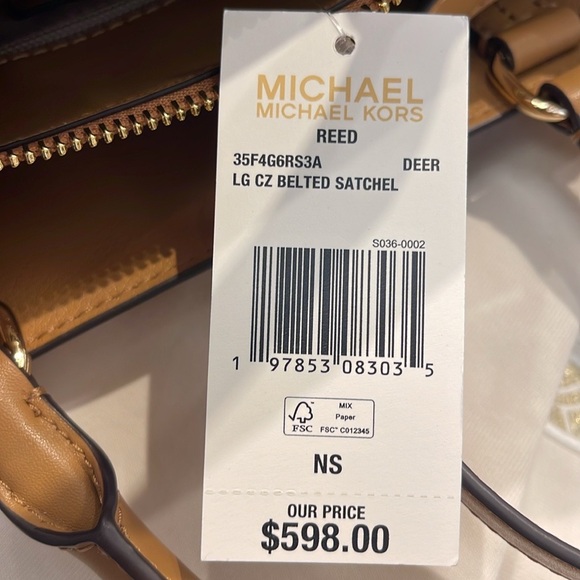 MICHAEL KORS
Reed Lg Leather Belted Satchel Crossbody Handbag CZ
Deer Crocodile - Picture 5 of 16